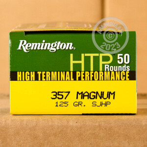 Photograph showing detail of 357 MAGNUM REMINGTON HTP 125 GRAIN SJHP (500 ROUNDS)