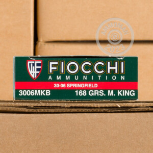 Photograph showing detail of 30-06 SPRINGFIELD FIOCCHI SIERRA MATCHKING 168 GRAIN HP-BT (200 ROUNDS)