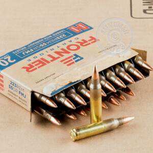 Image of 223 Remington ammo by Hornady that's ideal for training at the range.