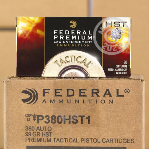 Image of 380 ACP FEDERAL TACTICAL 99 GRAIN HST JHP (1000 ROUNDS)