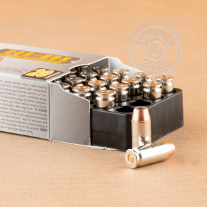 A photograph of 20 rounds of 150 grain .40 Smith & Wesson ammo with a JHP bullet for sale.