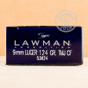 Image of the 9MM SPEER LAWMAN 124 GRAIN TMJ CLEANFIRE (1000 ROUNDS) available at AmmoMan.com.