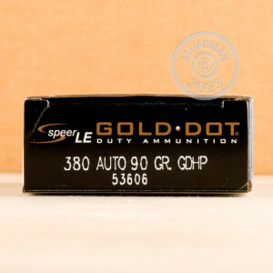 A photo of a box of Speer ammo in .380 Auto.