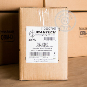 Image of the .40 S&W MAGTECH 180 GRAIN FMJ FLAT POINT (50 ROUNDS) available at AmmoMan.com.