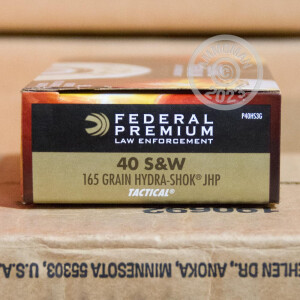 Image of .40 S&W FEDERAL HYDRA-SHOK 165 GRAIN JHP (50 ROUNDS)