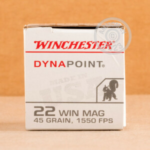 Image of the 22 WMR WINCHESTER DYNAPOINT 45 GRAIN CPHP (2000 ROUNDS) available at AmmoMan.com.