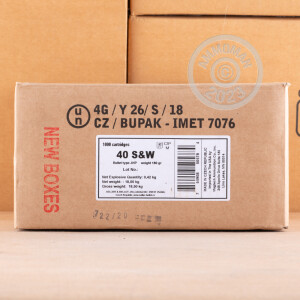 Image of the 40 S&W SELLIER & BELLOT 180 GRAIN JHP (1000 ROUNDS) available at AmmoMan.com.