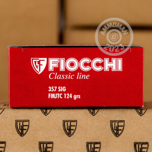 Image of the .357 SIG FIOCCHI 124 GRAIN FMJ (50 ROUNDS) available at AmmoMan.com.