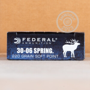 Photo detailing the 30-06 SPRINGFIELD FEDERAL POWER-SHOK 220 GRAIN SP (20 ROUNDS) for sale at AmmoMan.com.