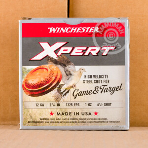 Image of the 12 GAUGE WINCHESTER XPERT GAME & TARGET 2-3/4" 1 OZ. #6.5 STEEL SHOT (250 ROUNDS) available at AmmoMan.com.