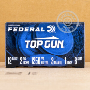 Image of the 12 GAUGE FEDERAL TARGET LOAD 2 3/4" 1 OZ. #8 SHOT (25 ROUNDS) available at AmmoMan.com.