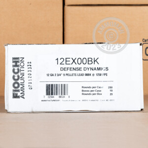 Photo detailing the 12 GAUGE FIOCCHI 2-3/4" 9 PELLET 00 BUCKSHOT (25 ROUNDS) for sale at AmmoMan.com.