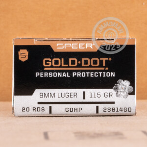 Image of 9MM LUGER SPEER GOLD DOT 115 GRAIN JACKETED HOLLOW POINT (20 ROUNDS)