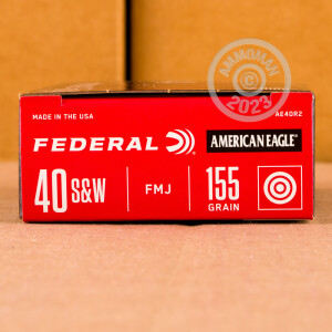 Image of the 40 S&W FEDERAL AMERICAN EAGLE 155 GRAIN FMJ (50 ROUNDS) available at AmmoMan.com.