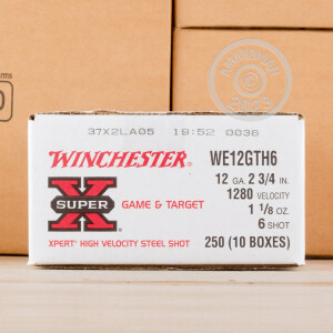 Photograph showing detail of 12 GAUGE WINCHESTER 2-3/4" #6 STEEL (25 ROUNDS)