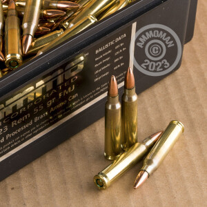 Image of Ammo Incorporated 223 Remington rifle ammunition.
