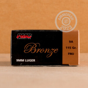 Image of the 9MM PMC 115 GRAIN FULL METAL JACKET BATTLE PACK (900 ROUNDS) available at AmmoMan.com.