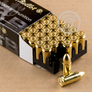 Image of the 9MM LUGER SELLIER & BELLOT 115 GRAIN FMJ (1000 ROUNDS) available at AmmoMan.com.