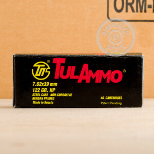 Image of the 7.62X39 TULA 122 GRAIN HP (1000 ROUNDS) available at AmmoMan.com.