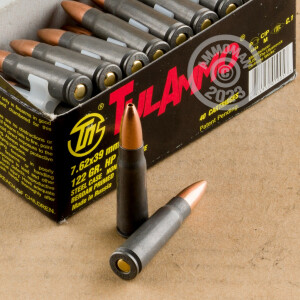 Photograph showing detail of 7.62X39 TULA 122 GRAIN HP (1000 ROUNDS)