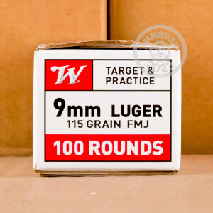 Photo detailing the 9MM LUGER WINCHESTER 115 GRAIN FMJ (1000 ROUNDS) for sale at AmmoMan.com.