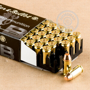 Photograph showing detail of .40 S&W SELLIER & BELLOT 180 GRAIN FMJ (50 ROUNDS)