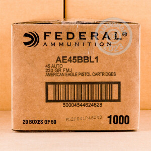 Image of the 45 ACP - 230 gr FMJ - American Eagle C.O.P.S. - 50 Rounds available at AmmoMan.com.
