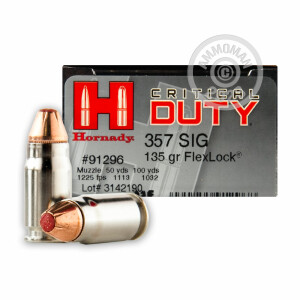 Image of .357 SIG HORNADY CRITICAL DUTY 135 GRAIN JHP (20 ROUNDS)