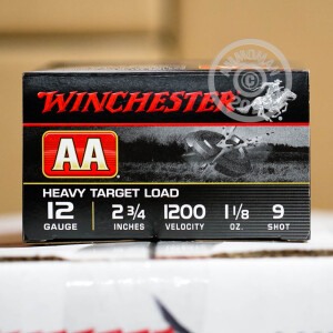 Image of the 12 GAUGE WINCHESTER AA 2-3/4" 1-1/8 OZ. #9 SHOT (25 ROUNDS) available at AmmoMan.com.