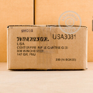Image of the 308 WIN WINCHESTER 147 GRAIN FMJ (20 ROUNDS) available at AmmoMan.com.