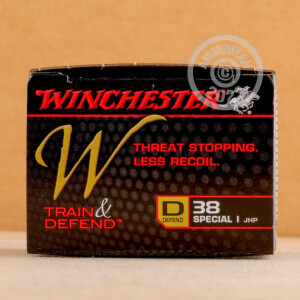 Image of .38 SPECIAL WINCHESTER TRAIN & DEFEND 130 GRAIN JHP (20 ROUNDS)