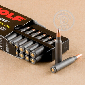 A photograph of 500 rounds of 55 grain 223 Remington ammo with a FMJ bullet for sale.
