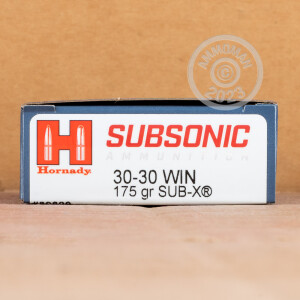 Image of 30-30 HORNADY SUBSONIC 175 GRAIN SUB-X (20 ROUNDS)