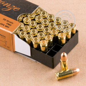 Photograph showing detail of 25 ACP PMC BRONZE 50 GRAIN FMJ (50 ROUNDS)