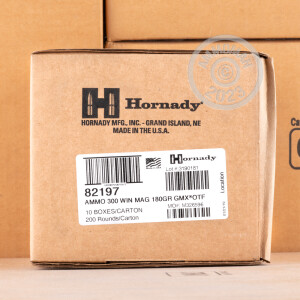 Image of the 300 WIN MAG HORNADY OUTFITTER 180 GRAIN GMX (20 ROUNDS) available at AmmoMan.com.