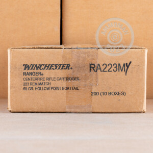Image of Winchester 223 Remington rifle ammunition.