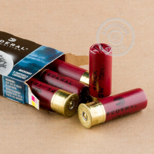 Image of the 12 GAUGE FEDERAL POWER SHOK 2 3/4 #4 BUCK (250 ROUNDS) available at AmmoMan.com.