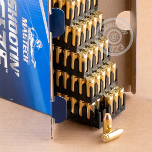 Photo detailing the 40 S&W MAGTECH 180 GRAIN FMJ FLAT NOSE #MP40B (1,000 Rounds) for sale at AmmoMan.com.