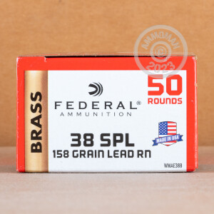 Photo detailing the 38 SPECIAL FEDERAL CHAMPION 158 GRAIN LRN (50 ROUNDS) for sale at AmmoMan.com.