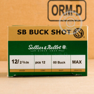 Photo detailing the 12 GAUGE SELLIER & BELLOT 2-3/4" 00 BUCK (250 SHELLS) for sale at AmmoMan.com.
