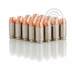 Photo of .40 Smith & Wesson JHP ammo by Speer for sale at AmmoMan.com.