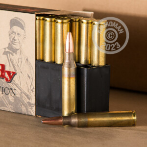 Image of 338 Lapua Magnum ammo by Hornady that's ideal for big game hunting, training at the range, whitetail hunting.