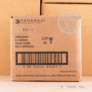 Photo detailing the 6.5 GRENDEL FEDERAL FUSION RIFLE 120 GRAIN SP (20 ROUNDS) for sale at AmmoMan.com.
