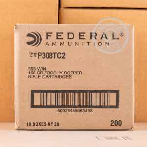 Image of the 308 WIN FEDERAL PREMIUM VITAL-SHOK 165 GRAIN POLYMER TIP (20 ROUNDS) available at AmmoMan.com.
