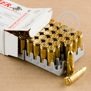 Photograph showing detail of 7.62x25MM TOKAREV WINCHESTER METRIC CALIBERS 85 GRAIN FMJ (50 ROUNDS)