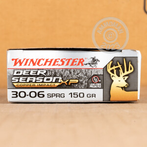 Image of 30-06 SPRINGFIELD WINCHESTER DEER SEASON XP COPPER IMPACT 150 GRAIN COPPER EXTREME POINT (20 ROUNDS)