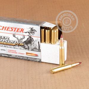 Photo detailing the 30-06 SPRINGFIELD WINCHESTER DEER SEASON XP COPPER IMPACT 150 GRAIN COPPER EXTREME POINT (20 ROUNDS) for sale at AmmoMan.com.