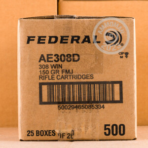 Photograph showing detail of 308 FEDERAL 150 GRAIN #AE308D (500 ROUNDS)