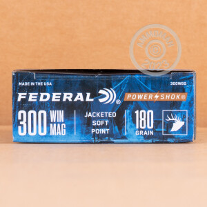 Photo detailing the 300 WIN MAG FEDERAL GAME SHOK 180 GRAIN SPEER HOT-CORE SP (20 ROUNDS) for sale at AmmoMan.com.