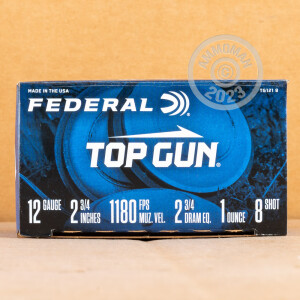 Photograph showing detail of 12 GAUGE FEDERAL TOP GUN #8 SHOT (250 ROUNDS)